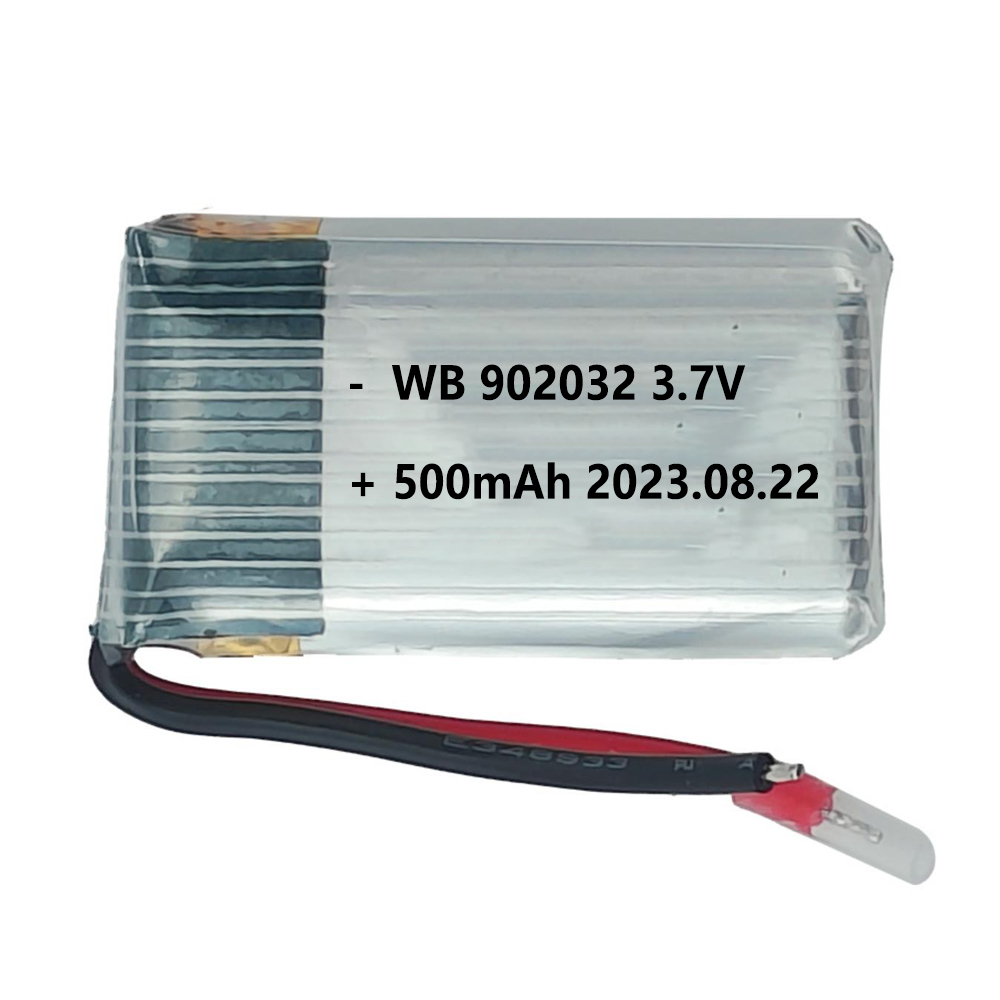 3.7V 1S 902032 500mAh RC Drone LiPo Battery With 25C Lithium Polymer Cell