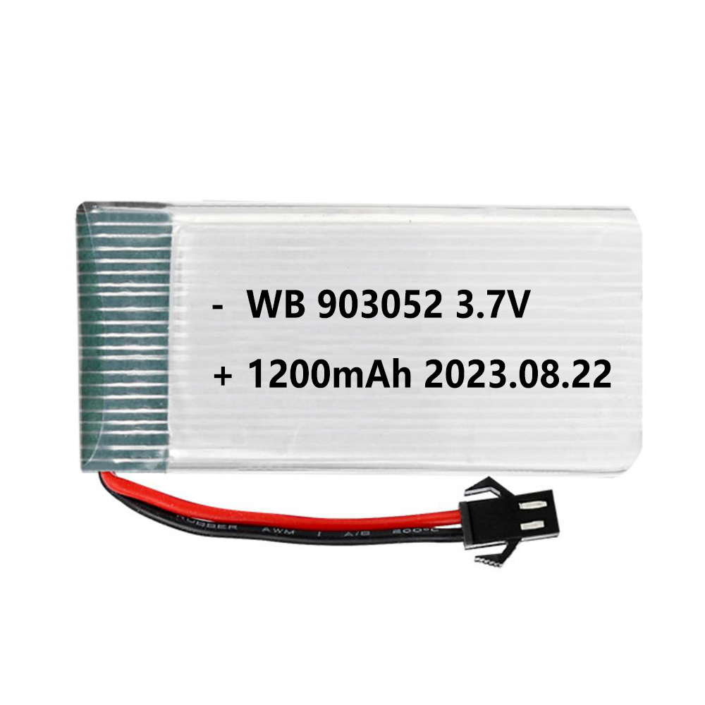 3.7V 1S 903052 1200mAh RC Drone LiPo Battery With 25C Lithium Polymer Cell