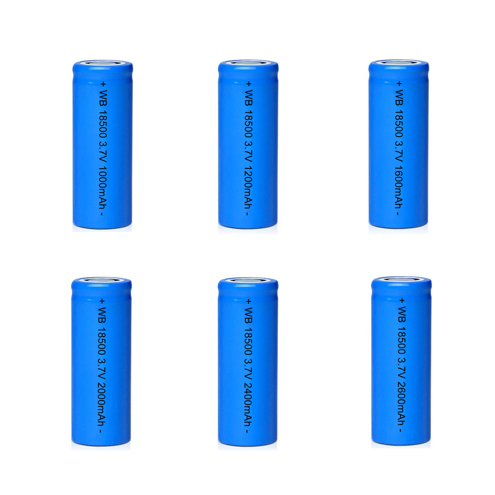18500 Battery Cells | 3.7V and 3.2V, 600mAh–2600mAh
