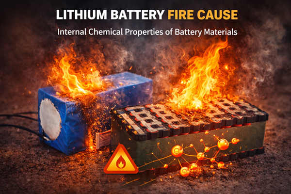 lithium battery fire risk and safety prevention showing effects of high temperature and moisture exposure