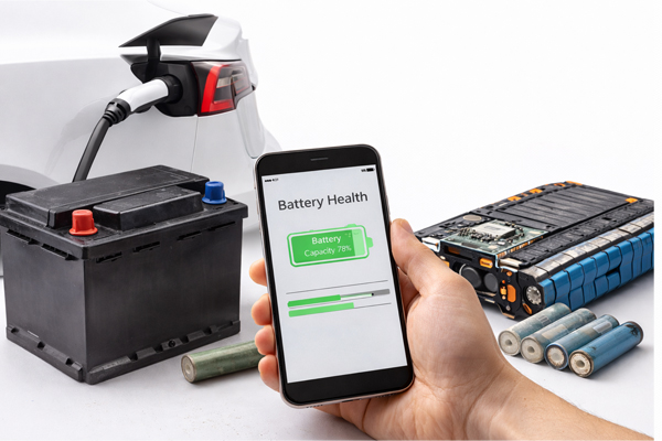 Battery health checking methods illustrated through performance measurement and capacity evaluation.