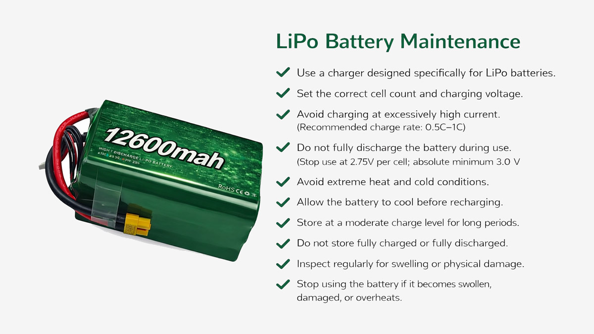 LiPo battery maintenance and care tips for safe use and longer life