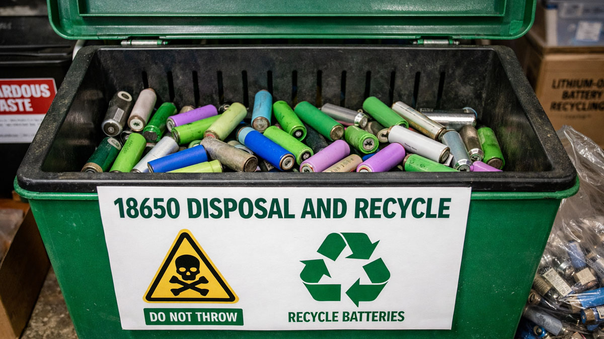 18650 battery disposal and recycling methods