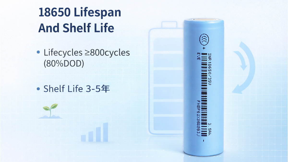 18650 battery lifespan and shelf life