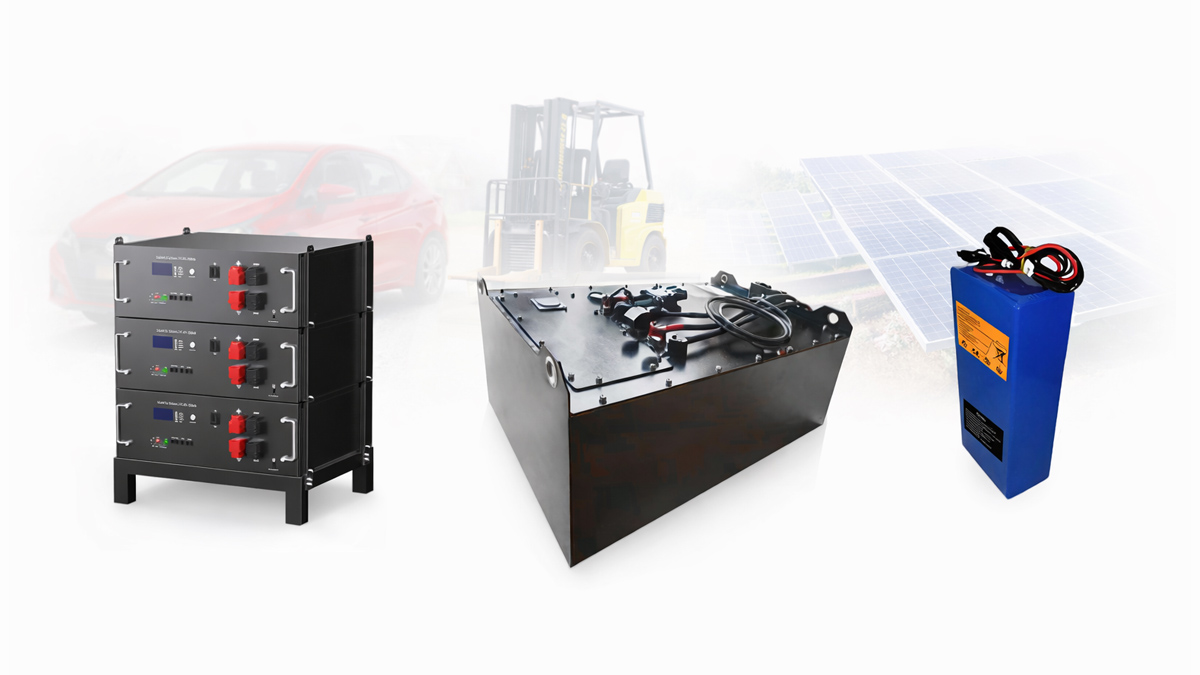 lithium vs lead-acid battery comparison across forklifts golf carts cars motorcycles jump starters ups and solar systems