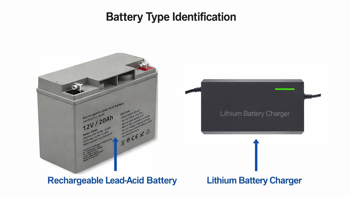 whether car batteries are lead-acid or lithium and how to tell the battery type from labels and charger information