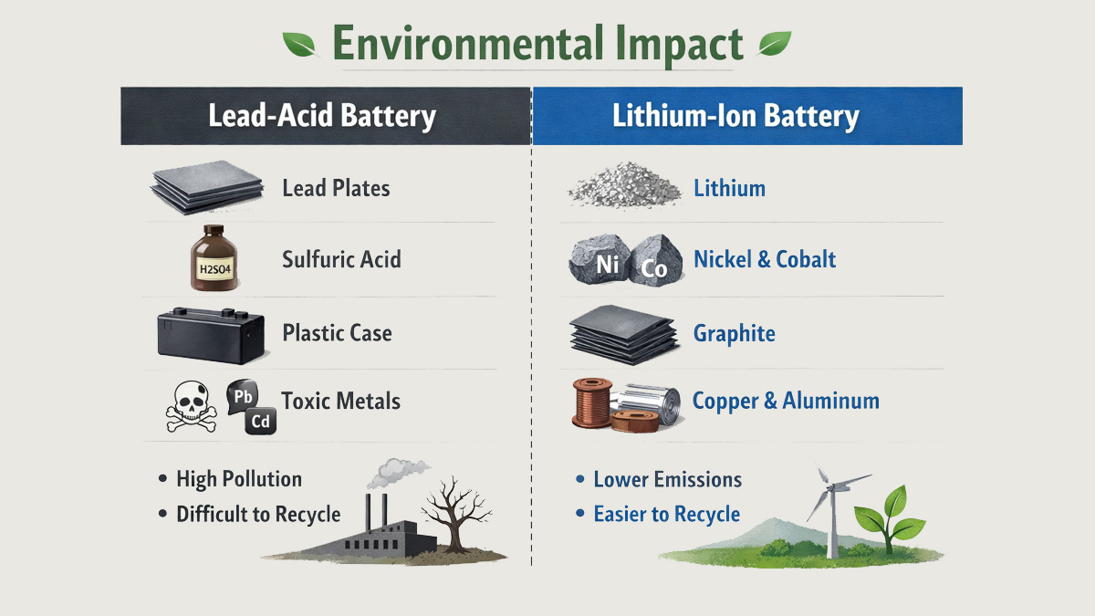 temperature range comparison of lead-acid and lithium batteries for charging and discharging