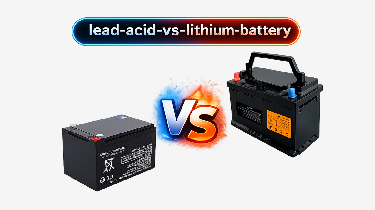 lead-acid vs lithium battery comparison showing key differences between the two battery types
