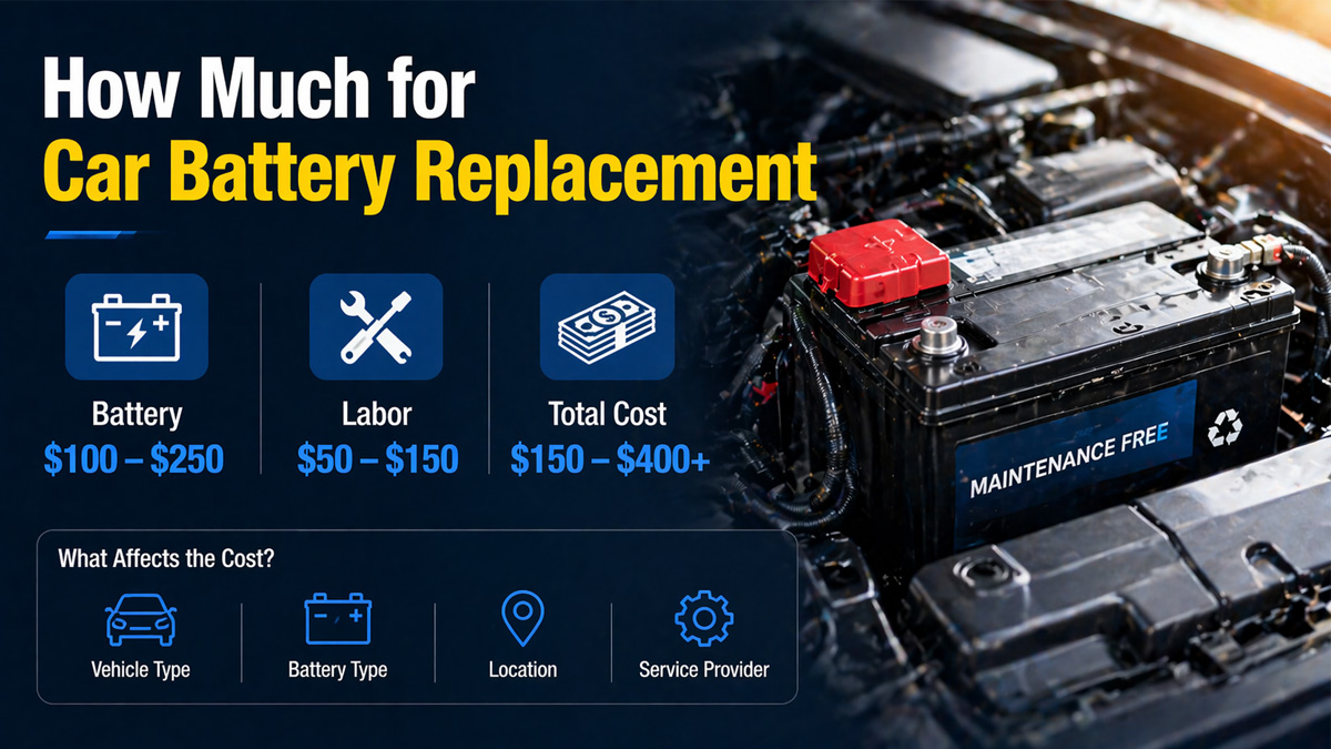 Car battery replacement cost comparison  