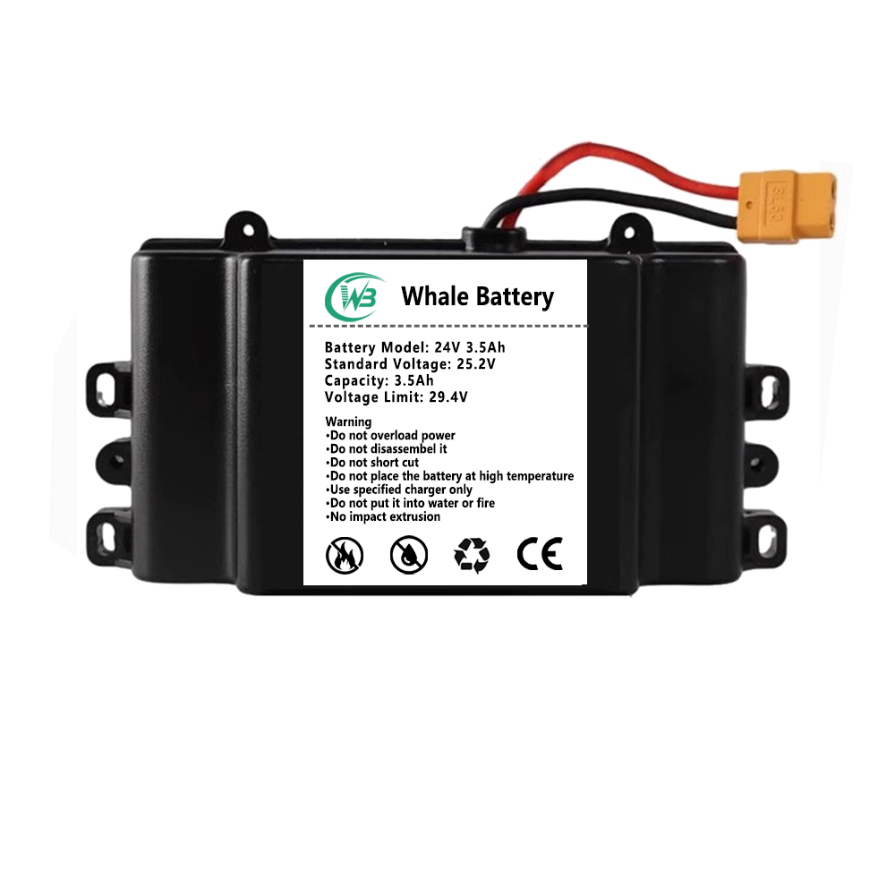 24V lithium hoverboard replacement battery compatible with 25.2V and 25.9V systems