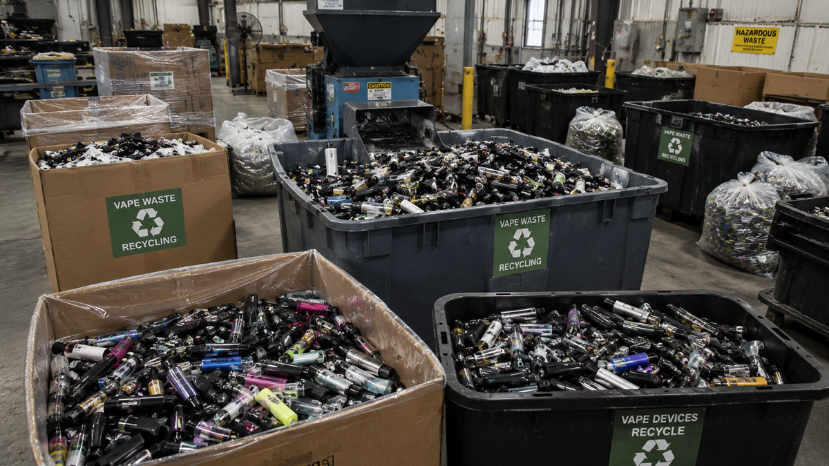 Proper vape battery disposal methods and vape battery recycling locations