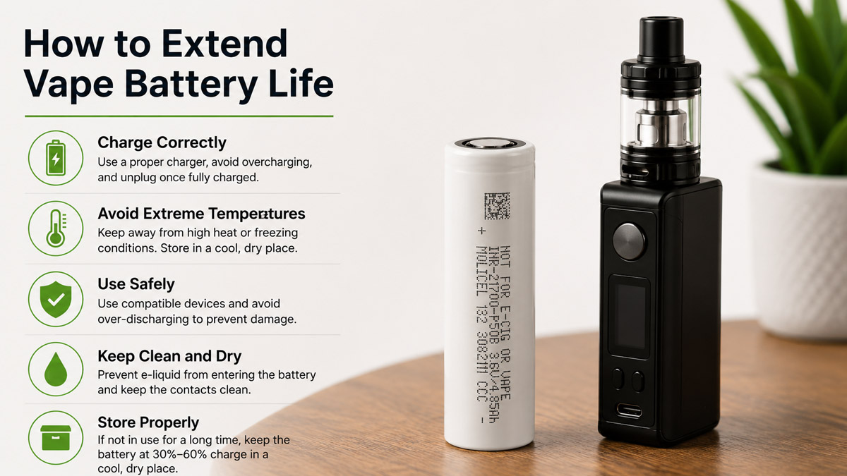 Factors affecting vape battery life 