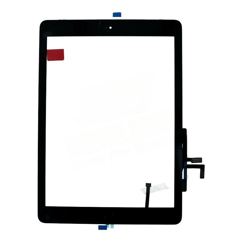 Touch Screen + Touch Screen Adhesive with Fingerprint Sensor Flex Cable for iPad 9.7 2017(iPad 5th) Black OEM
