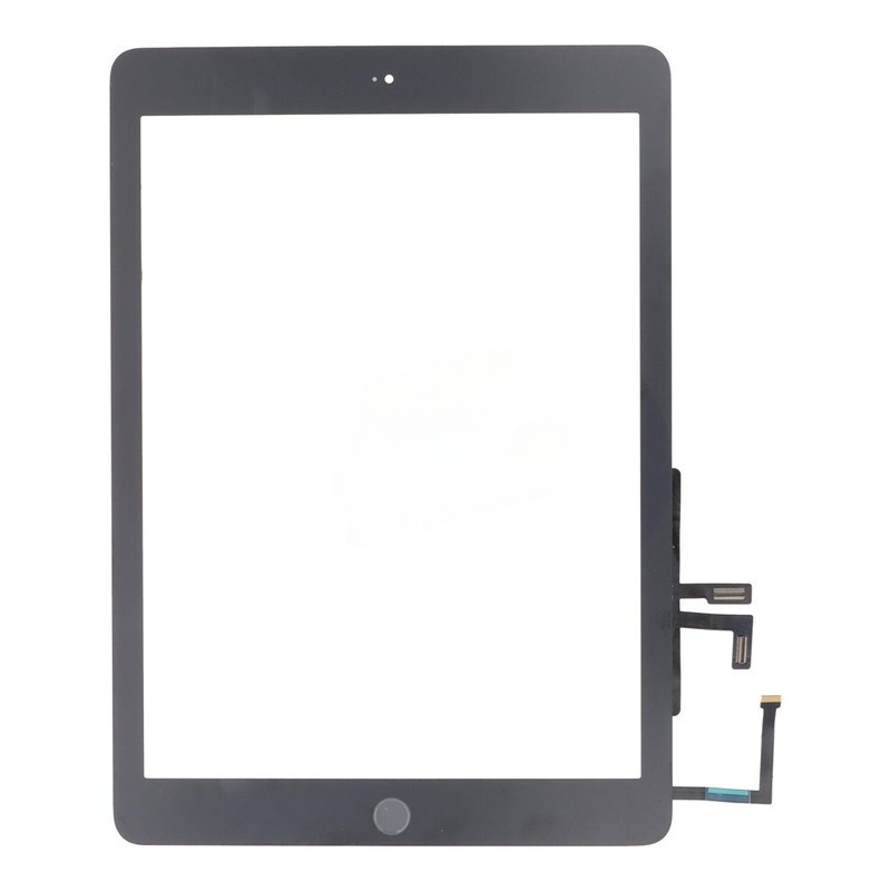 Touch Screen + Touch Screen Adhesive with Fingerprint Sensor Flex Cable for iPad 9.7 2017(iPad 5th) Black HQ
