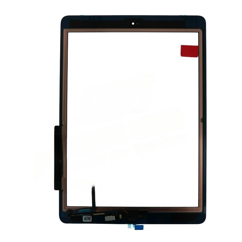 Touch Screen + Touch Screen Adhesive with Fingerprint Sensor Flex Cable for iPad 9.7 2017(iPad 5th) Black OEM
