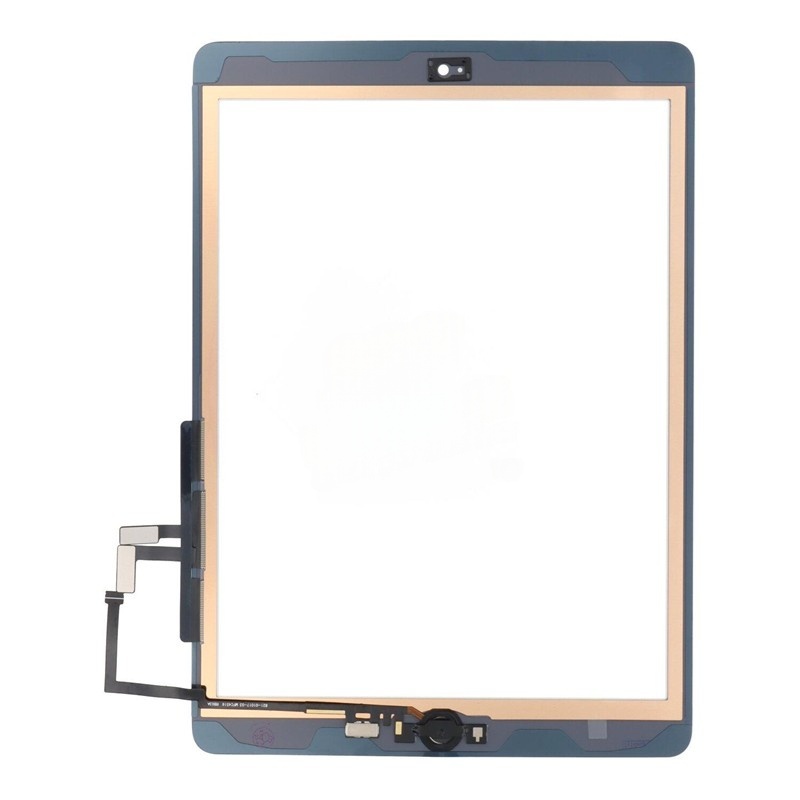 Touch Screen + Touch Screen Adhesive with Gold Fingerprint Sensor Flex Cable for iPad 9.7 2017(iPad 5th) White HQ