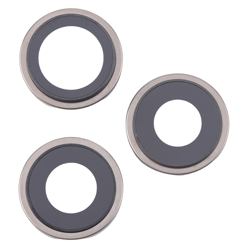 For iPhone 16 Pro Max 3pcs/Set Camera Lens Cover (Black)