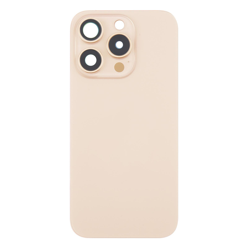 Back Glass+Back Camera Lens and Bezel with Magnetism Ring+Metal Plate for iPhone 16 Pro Max  Desert Titanium OEM