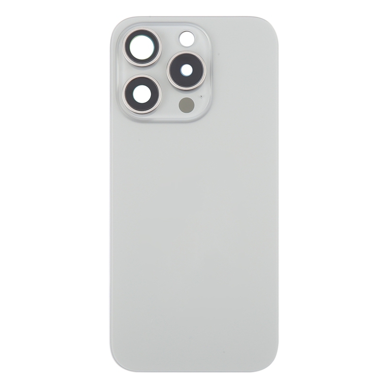 Back Glass+Back Camera Lens and Bezel with Magnetism Ring+Metal Plate for iPhone 16 Pro Max  Natural Titanium OEM