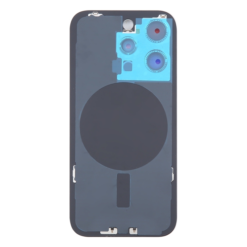 Back Glass+Back Camera Lens and Bezel with Magnetism Ring+Metal Plate for iPhone 16 Pro Max Black Titanium OEM