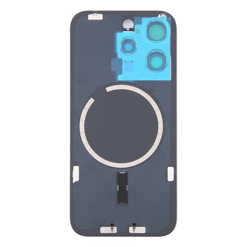 Back Glass+Back Camera Lens and Bezel with Magnetism Ring+Metal Plate for iPhone 16 Pro Max  Natural Titanium OEM