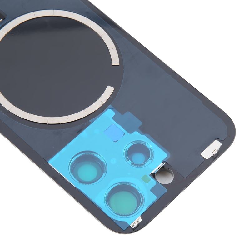 Back Glass+Back Camera Lens and Bezel with Magnetism Ring+Metal Plate for iPhone 16 Pro Max  Natural Titanium OEM