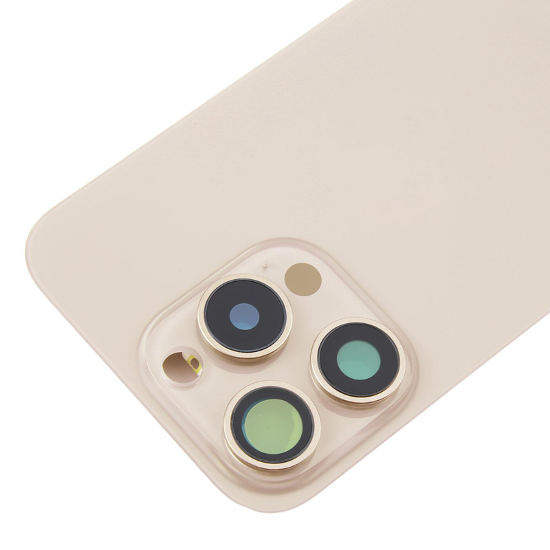 Back Glass+Back Camera Lens and Bezel with Magnetism Ring+Metal Plate for iPhone 16 Pro Max  Desert Titanium OEM
