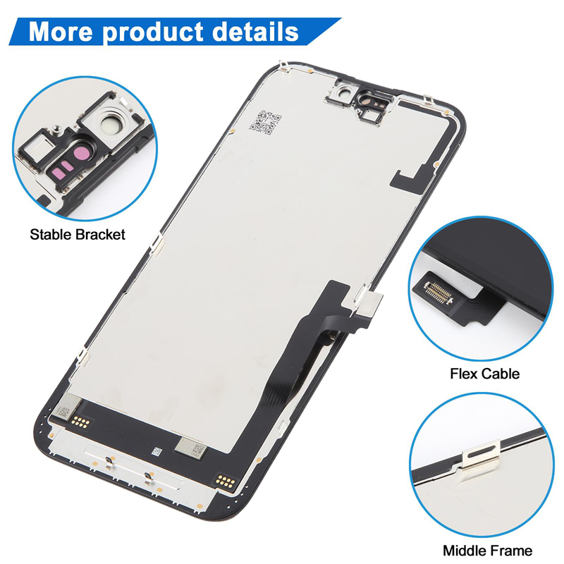 Screen Replacement for iPhone 16 Plus IC Removable Version JK Black Incell