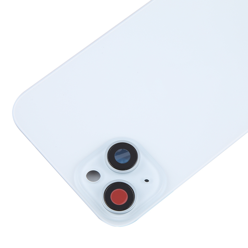 Battery Door + Back Camera Lens and Bezel with Magnetism Ring+Metal Plate for iPhone 15 Plus without Logo OEM