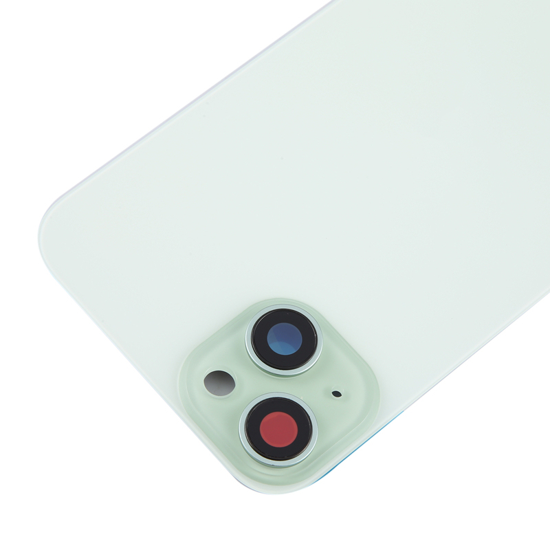 Battery Door + Back Camera Lens and Bezel with Magnetism Ring+Metal Plate for iPhone 15 Plus without Logo OEM