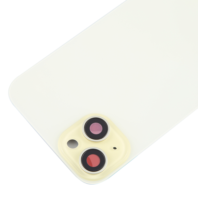 Battery Door + Back Camera Lens and Bezel with Magnetism Ring+Metal Plate for iPhone 15 Plus without Logo OEM