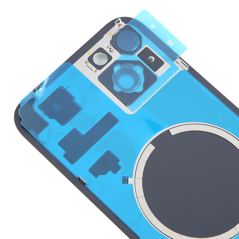 Battery Door + Back Camera Lens and Bezel with Magnetism Ring+Metal Plate for iPhone 15 Plus without Logo OEM