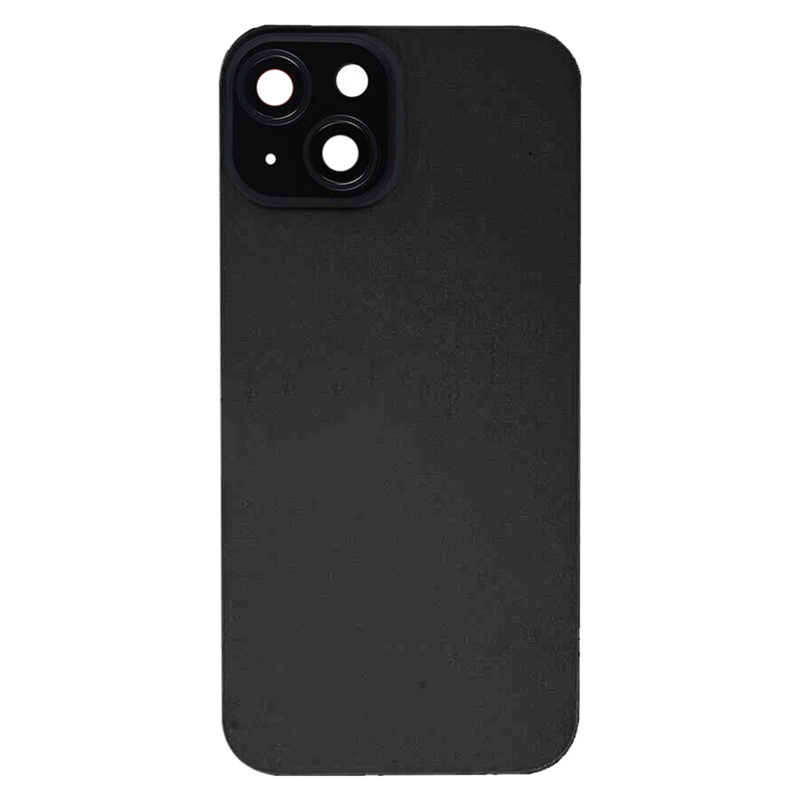 Battery Door + Back Camera Lens and Bezel with Magnetism Ring+Metal Plate+Wireless Charger Chip+Flash Light for iPhone 15 Plus High Copy