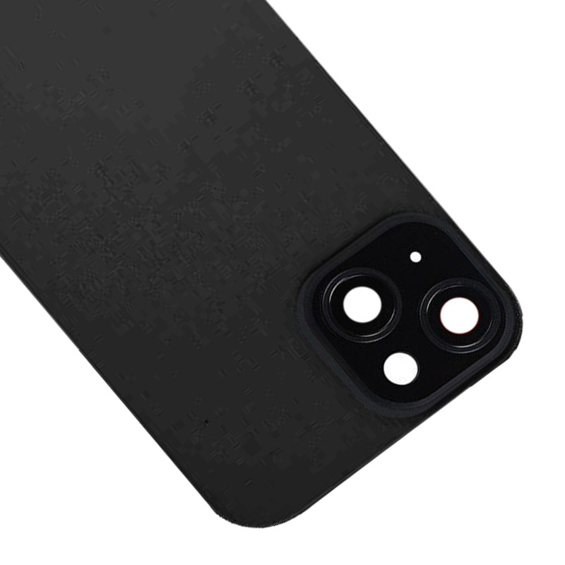 Battery Door + Back Camera Lens and Bezel with Magnetism Ring+Metal Plate+Wireless Charger Chip+Flash Light for iPhone 15 HQ