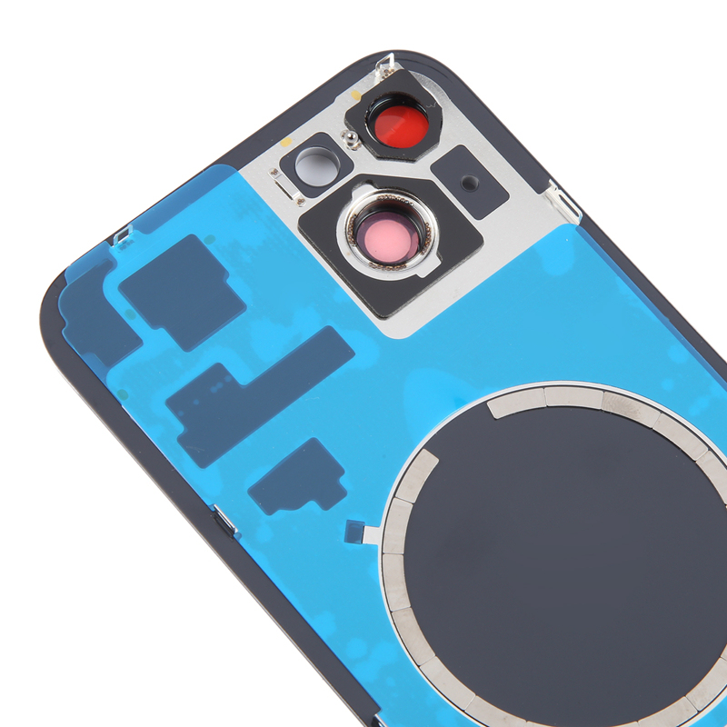 Battery Door + Back Camera Lens and Bezel with Magnetism Ring+Metal Plate for iPhone 15 without Logo OEM
