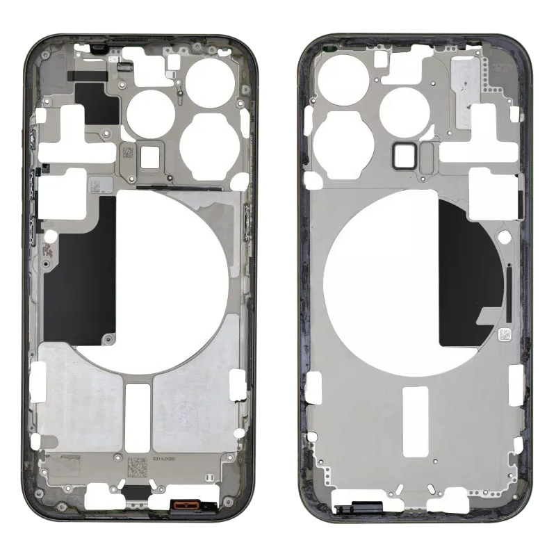 Middle Frame with Side Buttons + SIM Card Tray for iPhone 15 Pro A2848 USA Version Black Titanium OEM