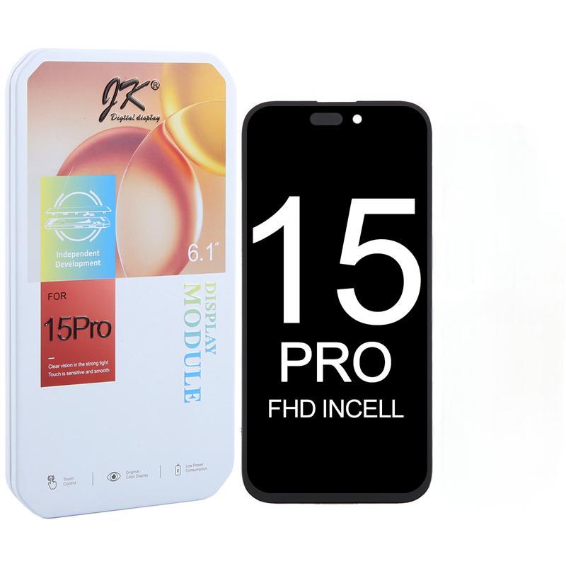Screen Replacement for iPhone 15 Pro IC Removable Version JK Black Incell