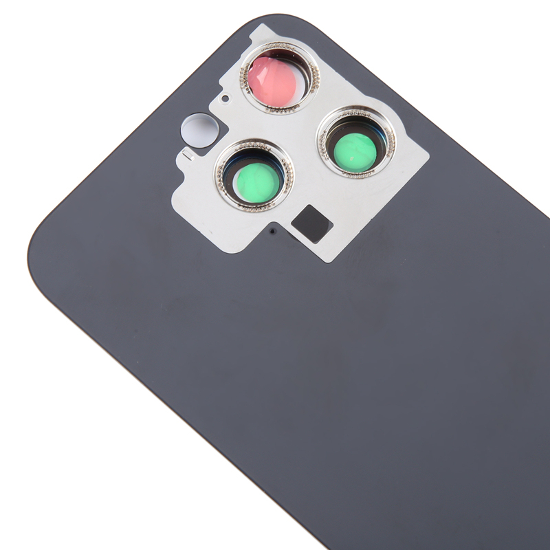 Battery Door + Back Camera Lens and Bezel with Magnetism Ring+Metal Plate for iPhone 15 Pro Black Titanium HQ