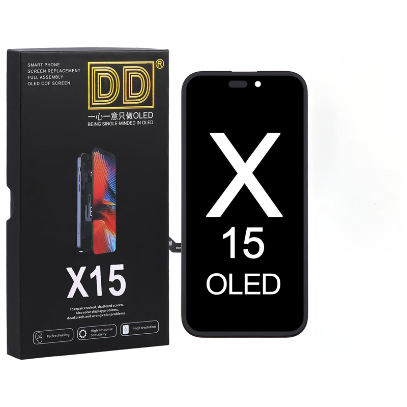 Screen Replacement for iPhone 15 IC Removable Version DD Soft OLED Black HQ