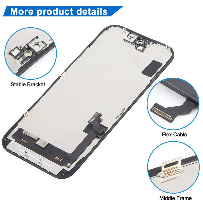 Screen Replacement for iPhone 15 IC Removable Version DD Soft OLED Black HQ