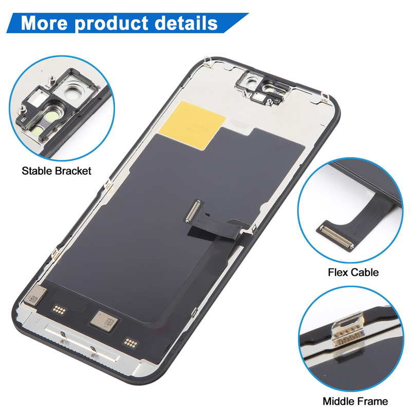 Screen Replacement for iPhone 15 Pro IC Removable Version GX Hard OLED Black HQ
