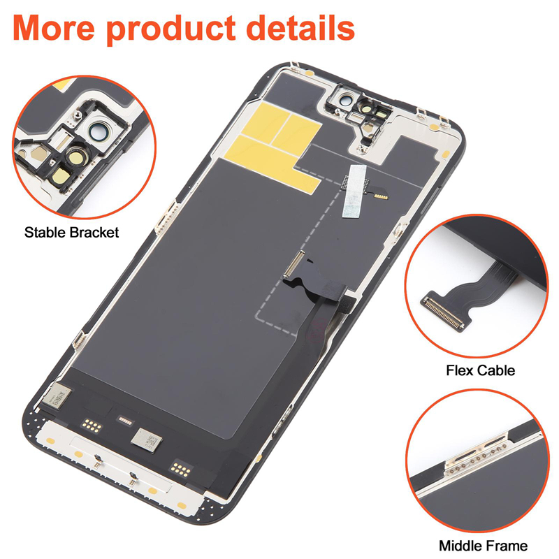Screen Replacement for iPhone 14 Pro Max IC Removable Version RJ 120Hz Soft OLED Black HQ