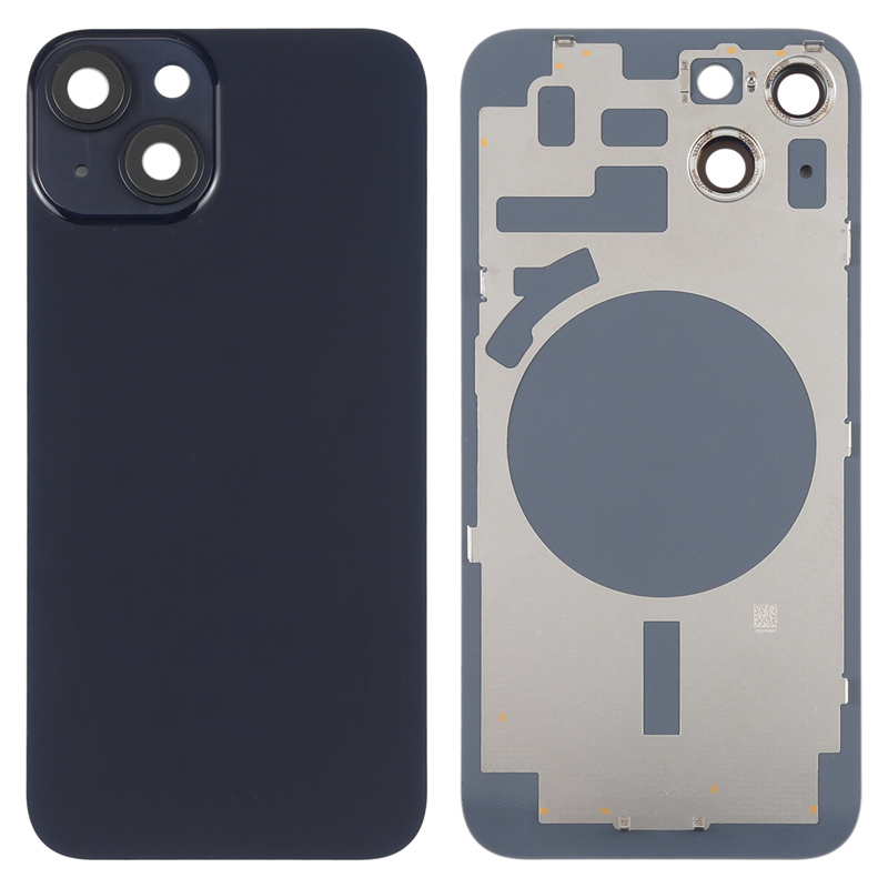 Battery Door + Back Camera Lens and Bezel with Magnetism Ring+Metal Plate for iPhone 14 HQ
