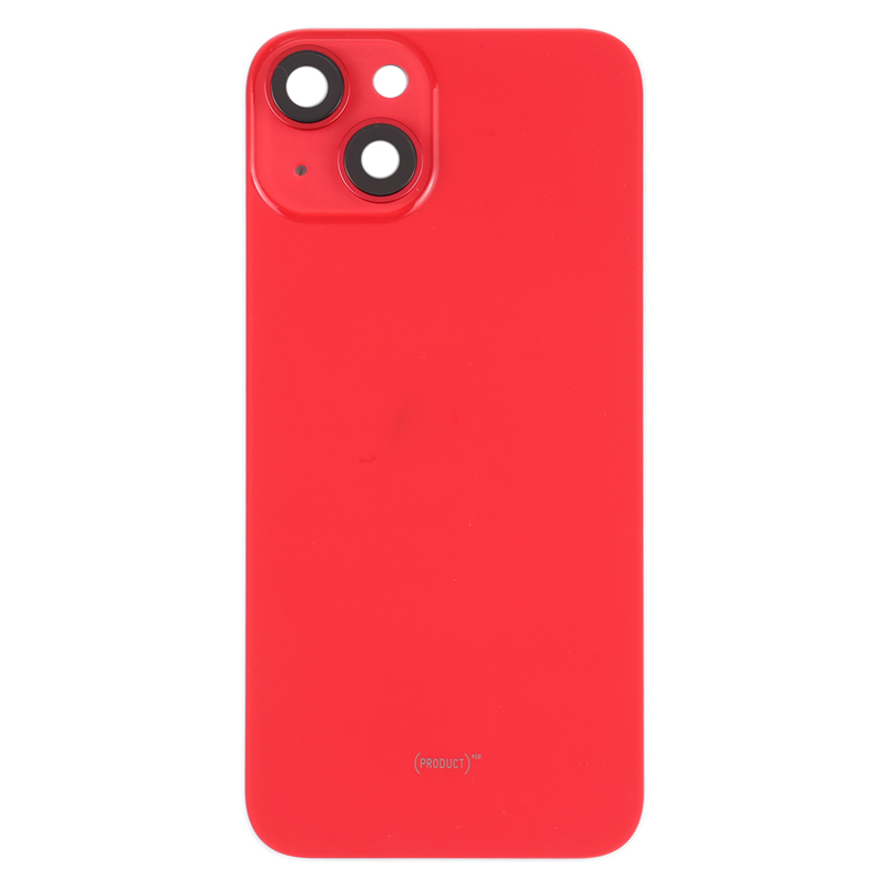 Battery Door + Back Camera Lens and Bezel with Magnetism Ring+Metal Plate for iPhone 14 Plus Black HQ