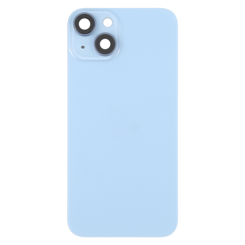 Battery Door + Back Camera Lens and Bezel with Magnetism Ring+Metal Plate for iPhone 14 HQ