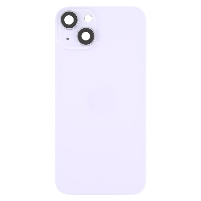 Battery Door + Back Camera Lens and Bezel with Magnetism Ring+Metal Plate for iPhone 14 HQ