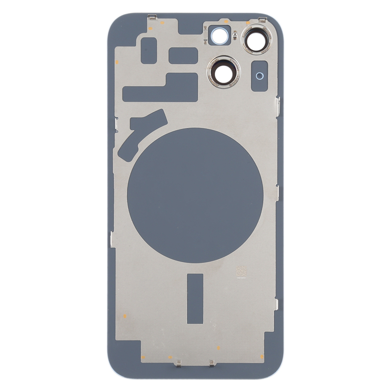 Battery Door + Back Camera Lens and Bezel with Magnetism Ring+Metal Plate for iPhone 14 HQ