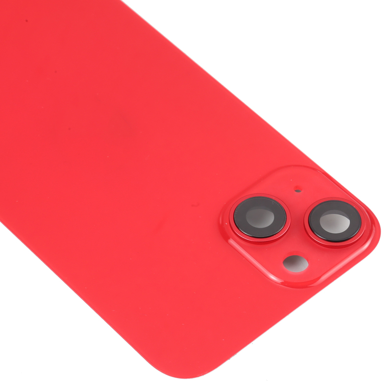Battery Door + Back Camera Lens and Bezel with Magnetism Ring+Metal Plate for iPhone 14 Plus Black HQ