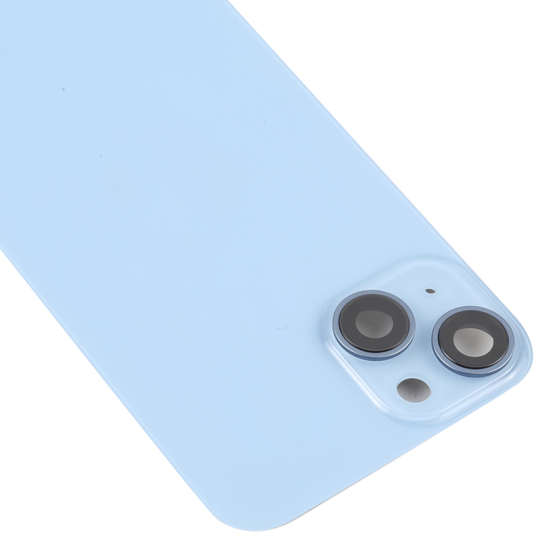 Battery Door + Back Camera Lens and Bezel with Magnetism Ring+Metal Plate for iPhone 14 HQ