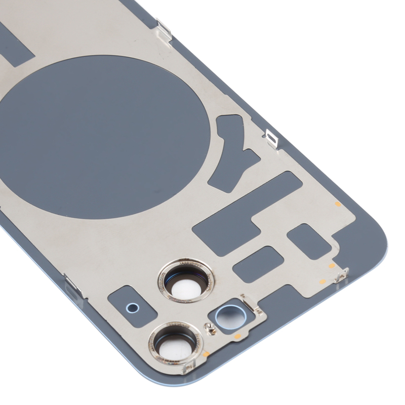 Battery Door + Back Camera Lens and Bezel with Magnetism Ring+Metal Plate for iPhone 14 HQ
